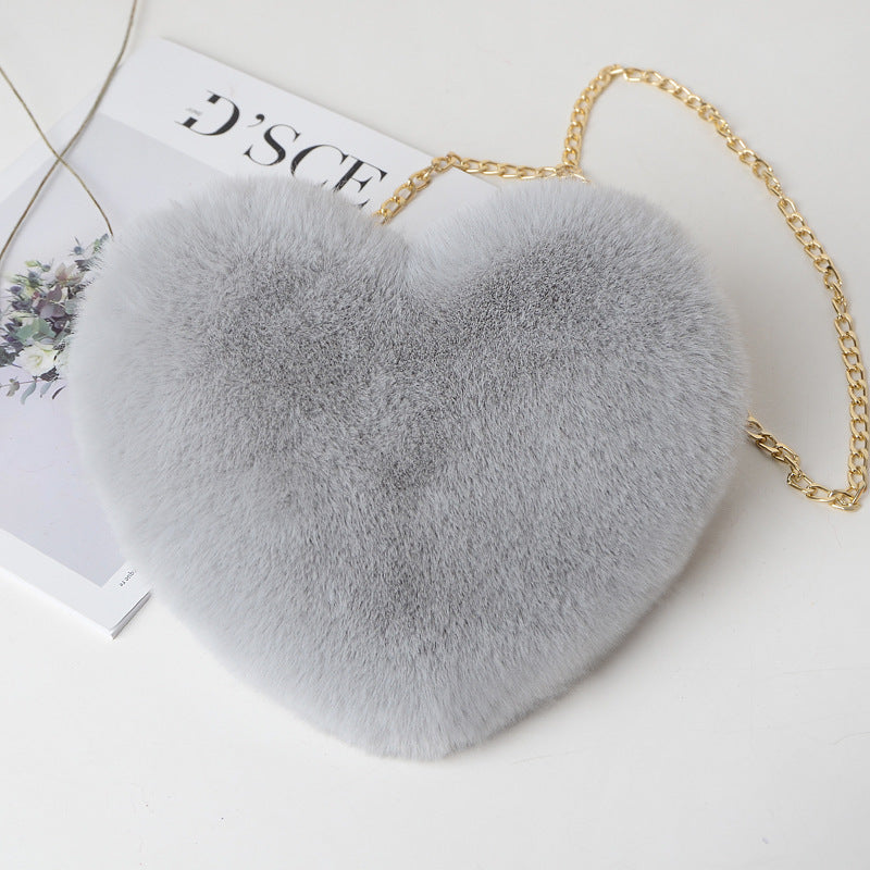 Love Bags For Women Plush Chain Shoulder Bags Valentine's Day Party Bag - 𝓢𝓱𝓸𝓹𝓵𝓮𝓬𝔂