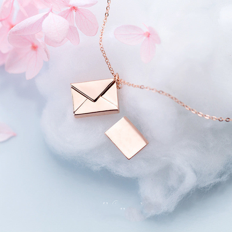 Fashion Jewelry Envelop Necklace Women Lover Letter Pendant Best Gifts For Girlfriend - 𝓢𝓱𝓸𝓹𝓵𝓮𝓬𝔂