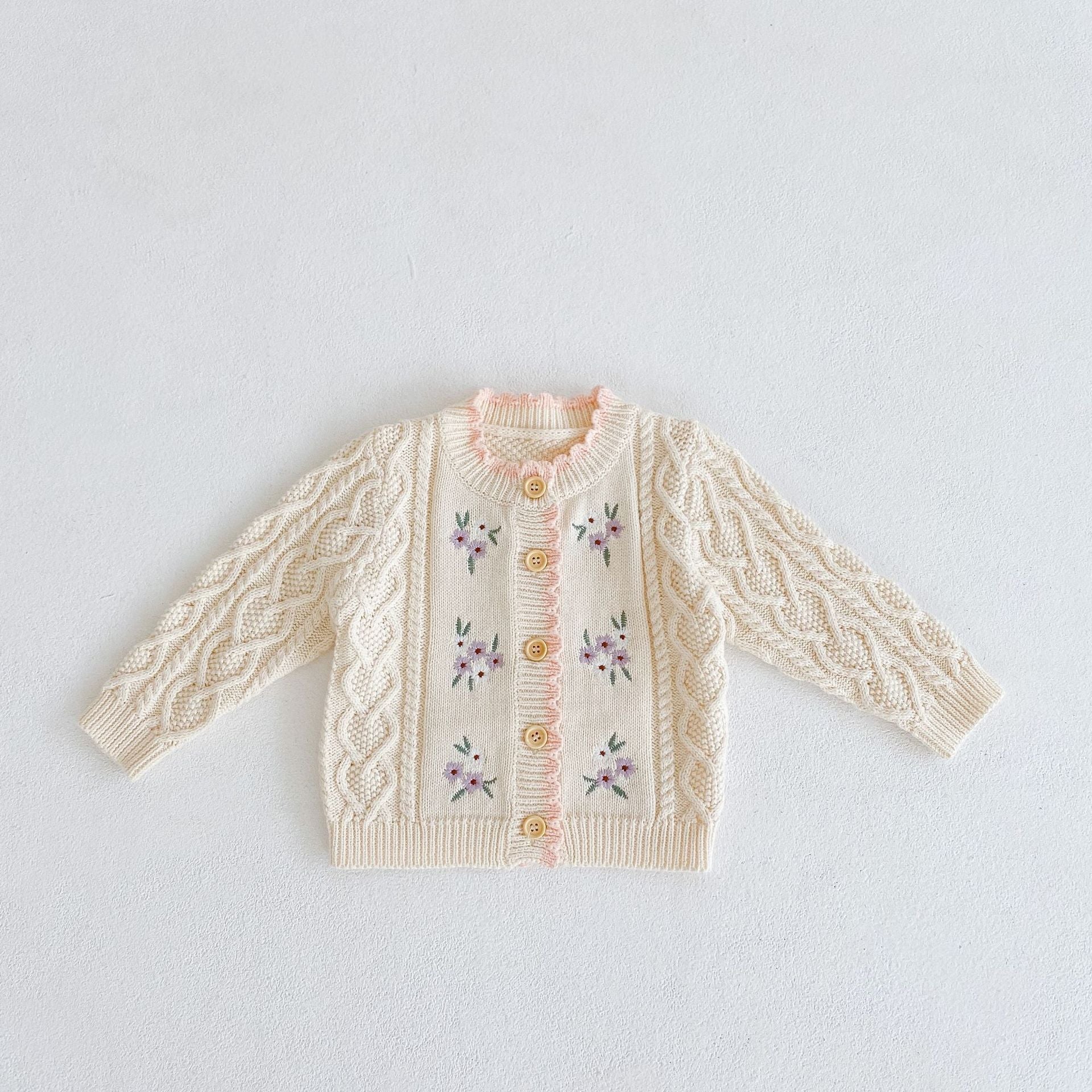 Baby Girl Baby Flower Embroidered Coat - 𝓢𝓱𝓸𝓹𝓵𝓮𝓬𝔂
