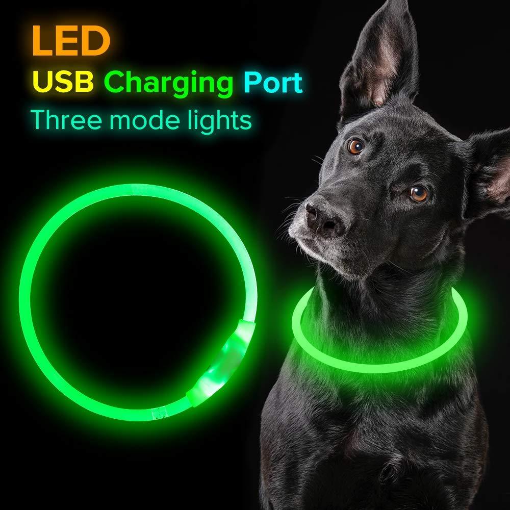 Pet Flashing Collar USB Rechargeable Glowing Necklace Safety Collar Light Up Collars For Night Walking Electric Dog Collar Neon - 𝓢𝓱𝓸𝓹𝓵𝓮𝓬𝔂