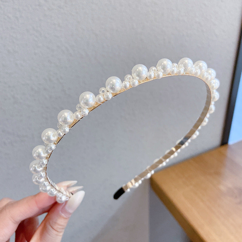 Sen Simple Pearl Thin Headband Hair Accessories Headband - 𝓢𝓱𝓸𝓹𝓵𝓮𝓬𝔂