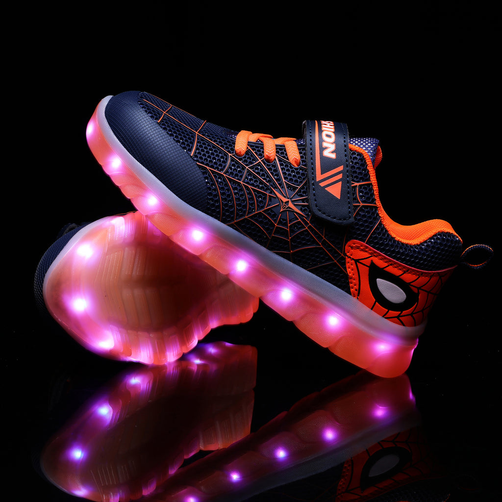 Size 26-37 Kids Led USB Recharge Glowing Shoes Children's Hook Loop - 𝓢𝓱𝓸𝓹𝓵𝓮𝓬𝔂