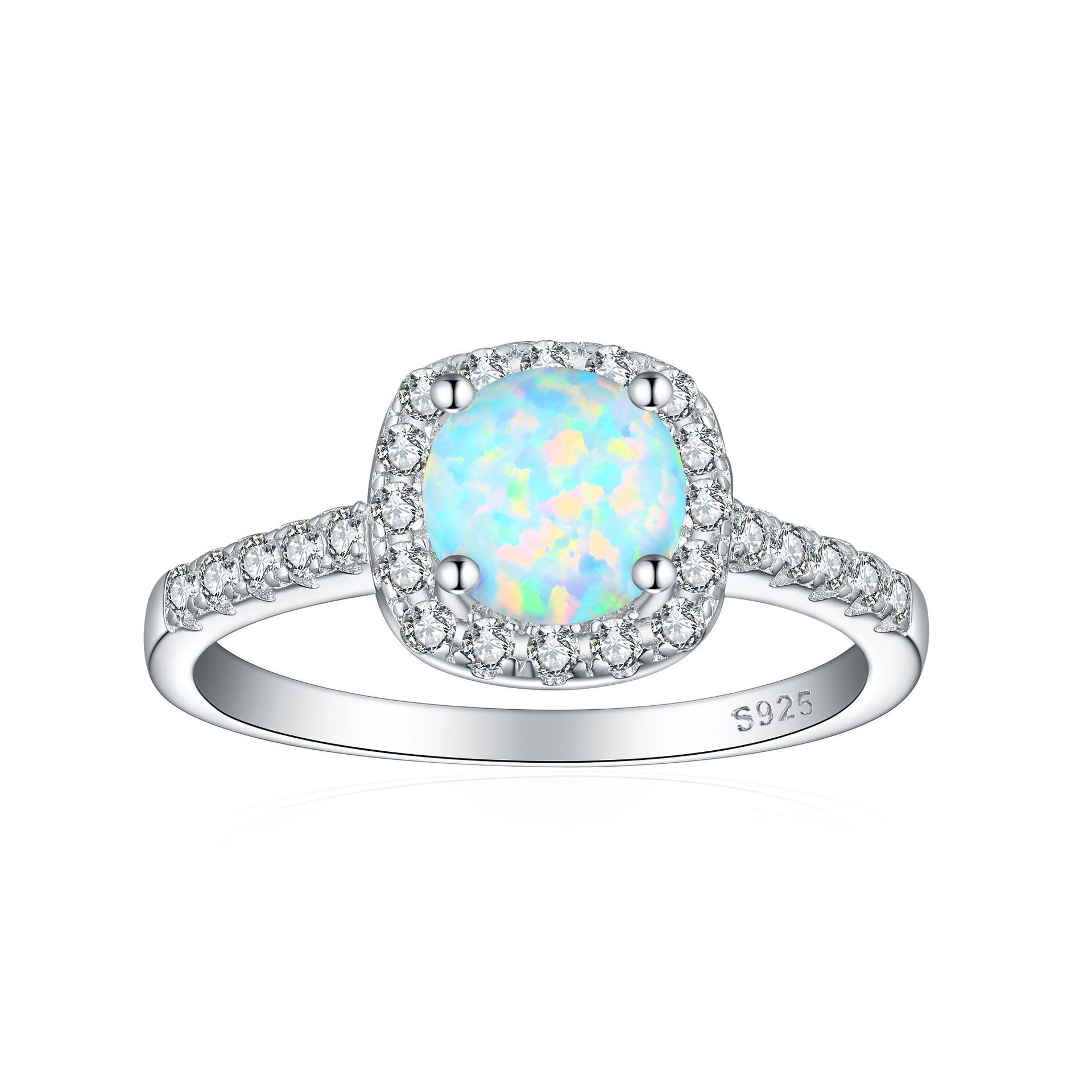 Crystal Colored Gems S925 Sterling Silver Ring For Women - 𝓢𝓱𝓸𝓹𝓵𝓮𝓬𝔂
