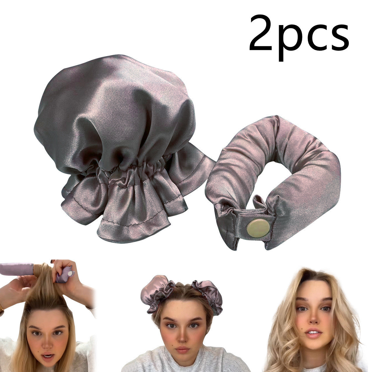 New Heatless Curl Stick With Cloth Cover Cute Ball Head Hair Curler Headband Hair Rollers Wave Form Curling Rod Hair Style Tools Gadgets - 𝓢𝓱𝓸𝓹𝓵𝓮𝓬𝔂