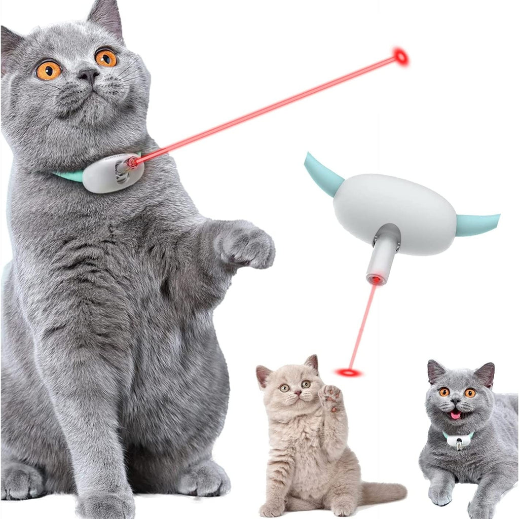 Automatic Cat Toy Smart Laser Teasing Cat Collar Electric USB Charging Kitten Amusing Toys Interactive Training Pet Items - 𝓢𝓱𝓸𝓹𝓵𝓮𝓬𝔂