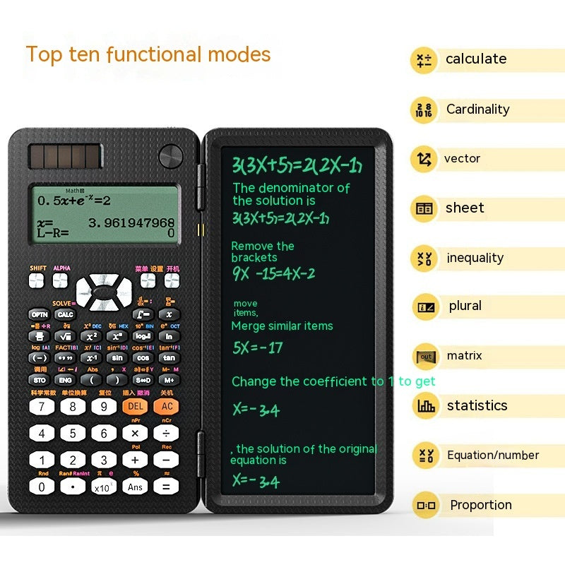 2 In 1 Foldable Scientific Calculators Handwriting Tablet Learning Function Calculator  Foldable Desk Scientific Calculators - 𝓢𝓱𝓸𝓹𝓵𝓮𝓬𝔂