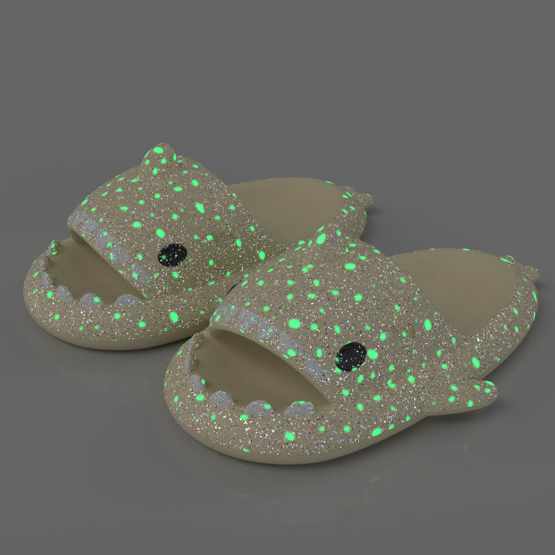 Shark Slippers With Starry Night Light Design Bathroom Slippers Couple House Shoes For Women - 𝓢𝓱𝓸𝓹𝓵𝓮𝓬𝔂