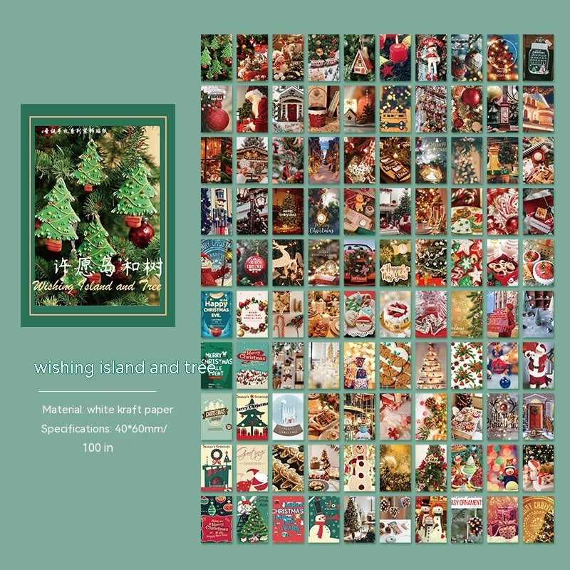 Christmas Handwriting Small Book 100 Mini Paper Notes