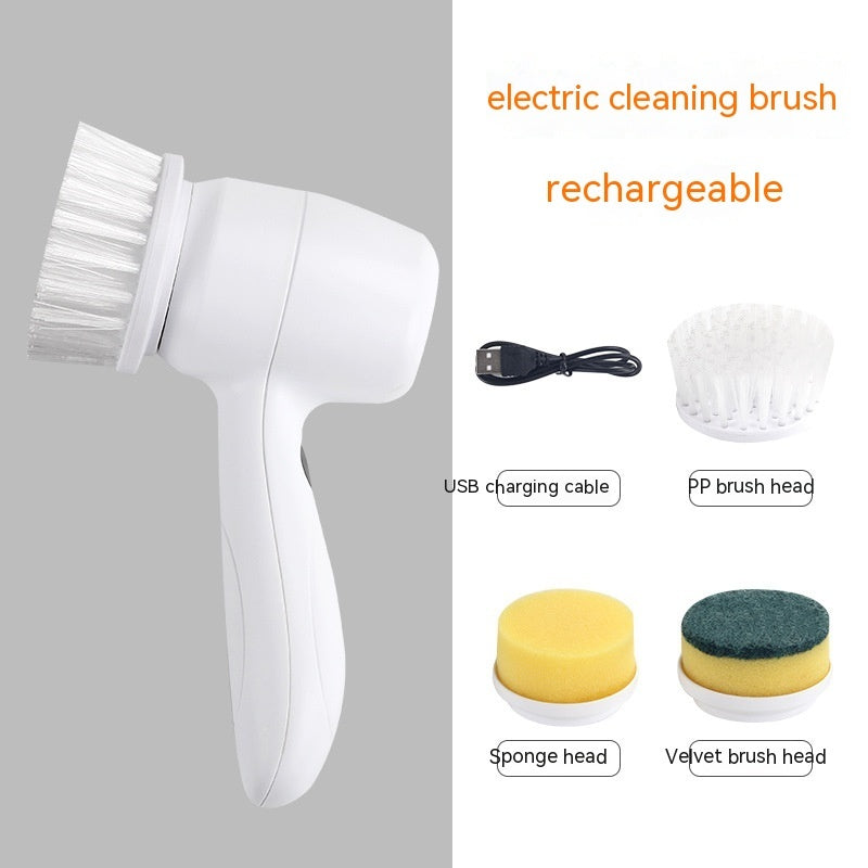 Electric Cleaning Brush 4 In 1 Spinning Scrubber Handheld Electric Cordless Cleaning Brush Portable - 𝓢𝓱𝓸𝓹𝓵𝓮𝓬𝔂