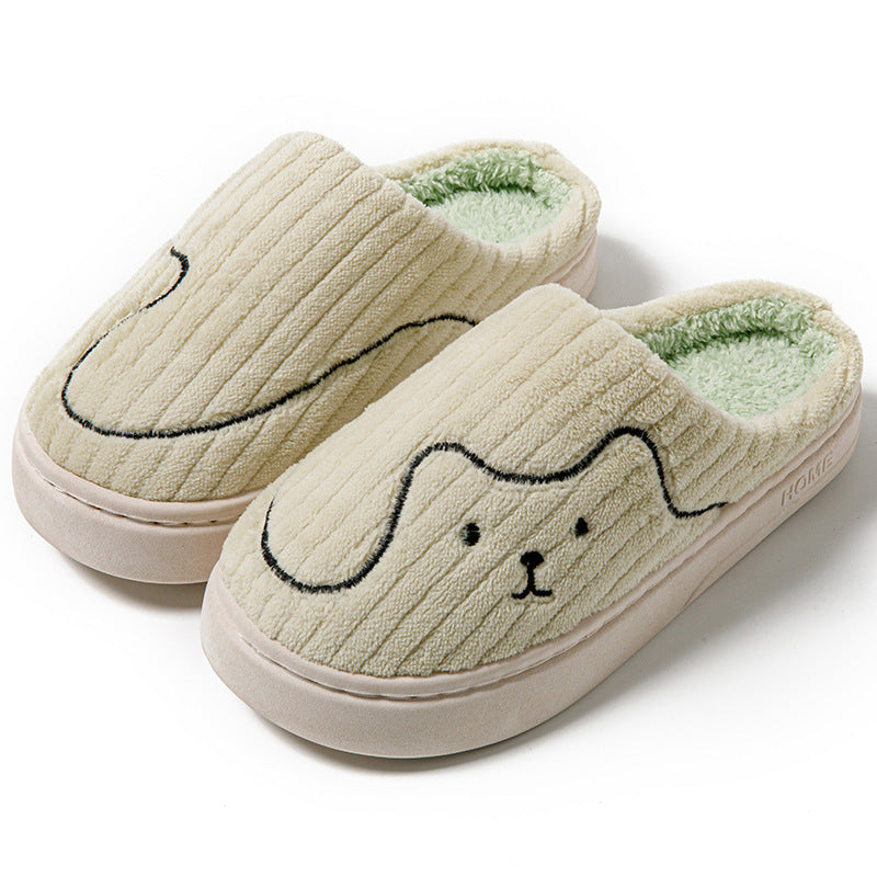 Striped Cat Slippers Indoor Couple Non-slip Floor Bedroom Slipper Winter Warm Plush House Shoes Women Men - 𝓢𝓱𝓸𝓹𝓵𝓮𝓬𝔂