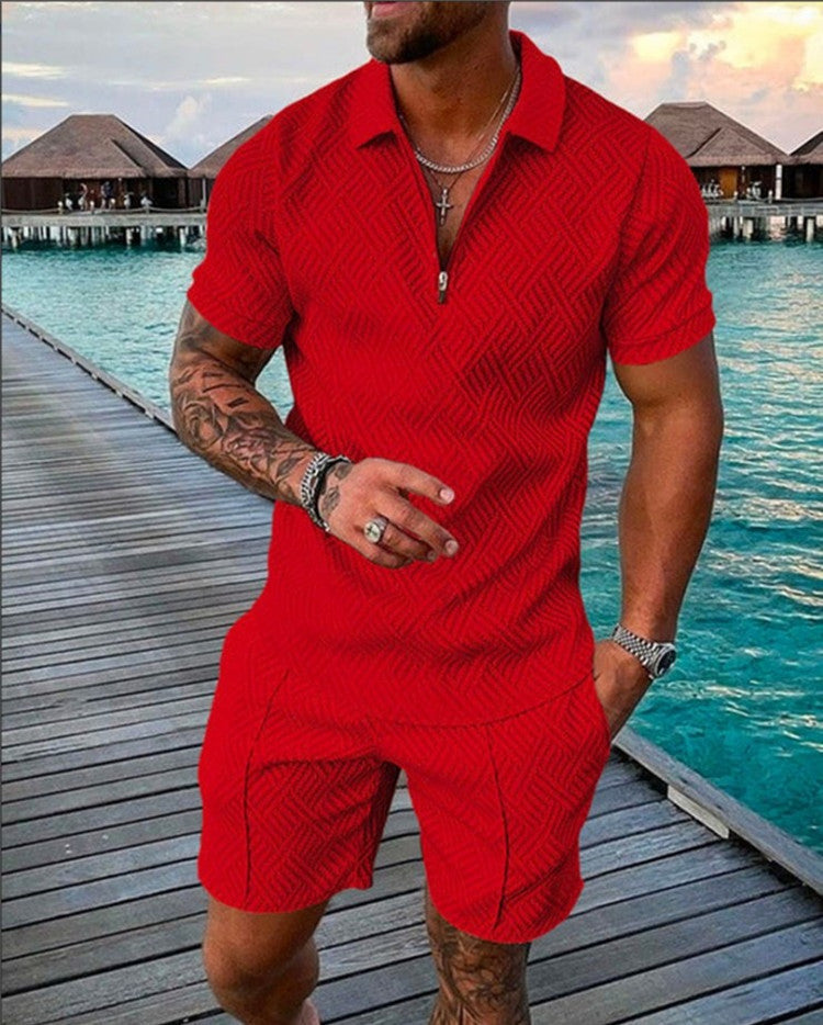 New Men's Summer Short Sleeve Shorts Casual Suit - 𝓢𝓱𝓸𝓹𝓵𝓮𝓬𝔂