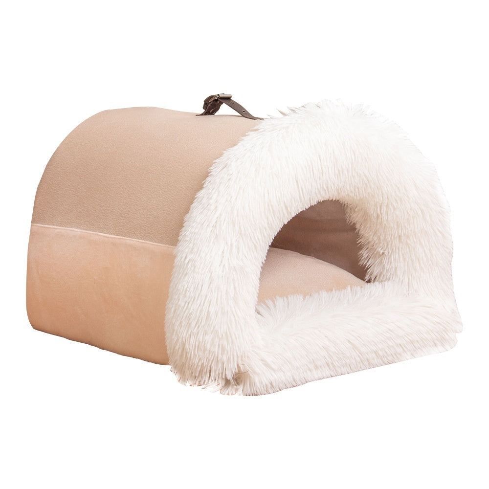 New Splice Portable Pet Nest Portable Autumn And Winter Warm Dog Nest Moisture-proof Long Fur Cat Nest Cross Border Pet Nest - 𝓢𝓱𝓸𝓹𝓵𝓮𝓬𝔂