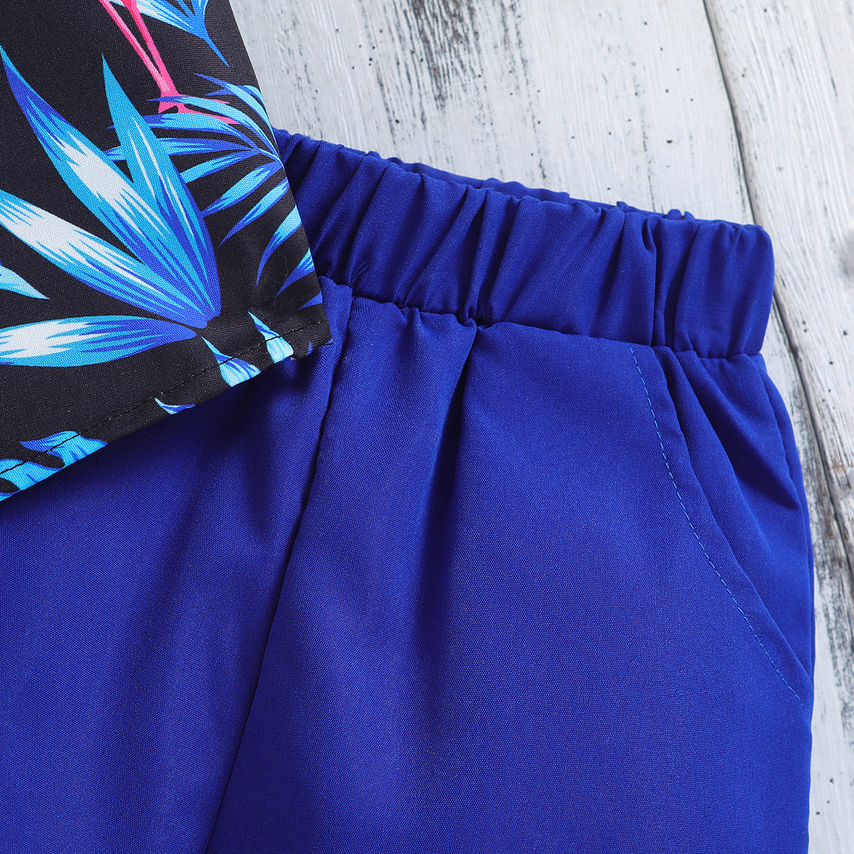 Summer New Boys' Short-sleeved Printed Shirt And Shorts Two-piece Set - 𝓢𝓱𝓸𝓹𝓵𝓮𝓬𝔂