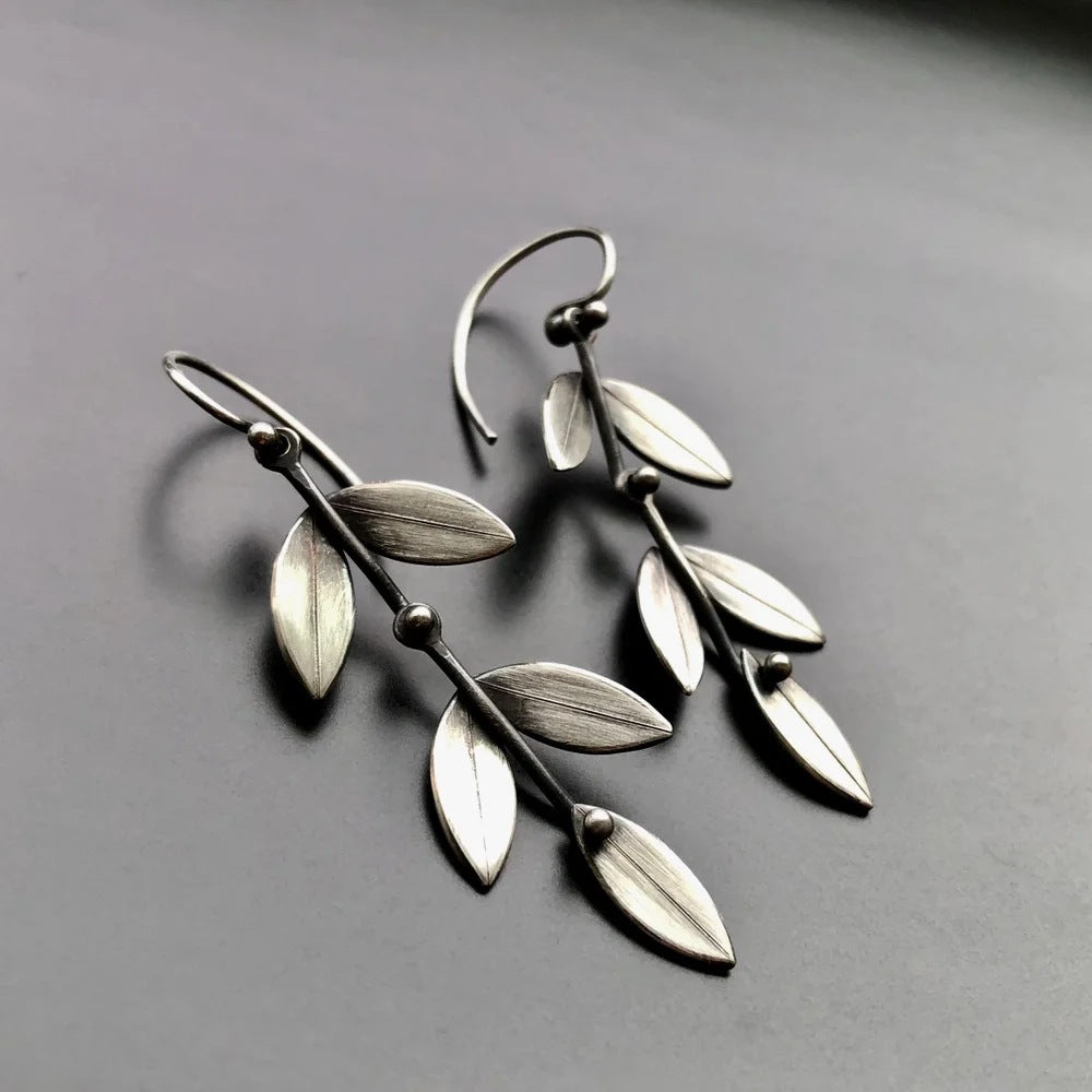 Bohemian Retro Simple Leaf Shaped Earrings