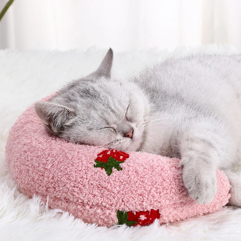 Little Pillow For Cats Fashion Neck Protector Deep Sleep Puppy U-Shaped Pillow Pets Pillow Kitten Headrest Dog Sleeping Pillow Pet Products - 𝓢𝓱𝓸𝓹𝓵𝓮𝓬𝔂