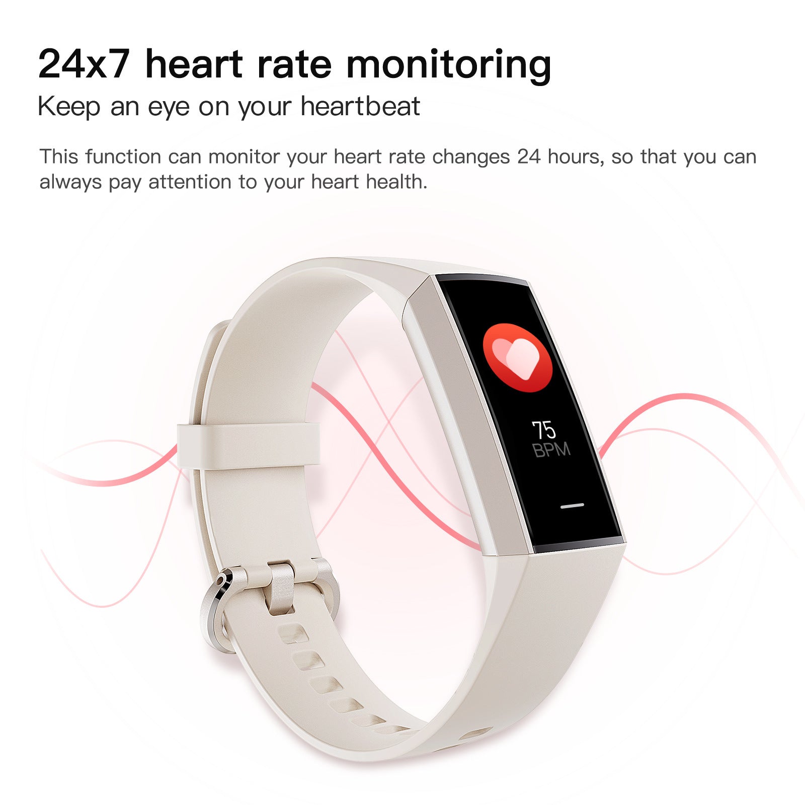 C80 Smart AMOLED Screen Power Heart Rate Blood Oxygen Monitoring Bracelet - 𝓢𝓱𝓸𝓹𝓵𝓮𝓬𝔂