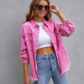 Fashion Ripped Shirt Jacket Female Autumn And Spring Casual Tops Womens Clothing - 𝓢𝓱𝓸𝓹𝓵𝓮𝓬𝔂