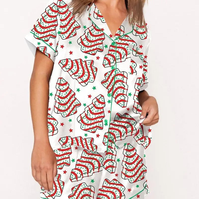 Casual Plus Size Temperament Christmas Tree Printing Suit - 𝓢𝓱𝓸𝓹𝓵𝓮𝓬𝔂