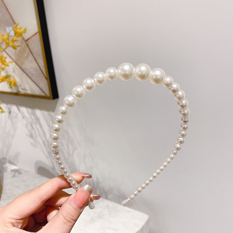 Sen Simple Pearl Thin Headband Hair Accessories Headband - 𝓢𝓱𝓸𝓹𝓵𝓮𝓬𝔂