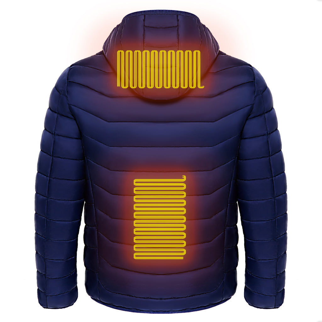 Men Heated Puffer Jacket Electric Heating Coat Insulated Hood Windbreaker - 𝓢𝓱𝓸𝓹𝓵𝓮𝓬𝔂