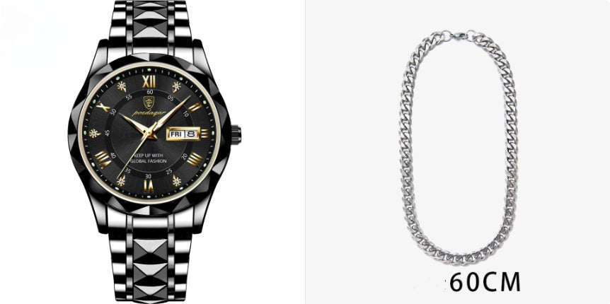Men's Waterproof Double Calendar Luminous Quartz Watch - 𝓢𝓱𝓸𝓹𝓵𝓮𝓬𝔂