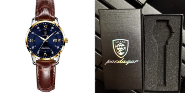 New Men's Watch Waterproof Luminous Calendar - 𝓢𝓱𝓸𝓹𝓵𝓮𝓬𝔂