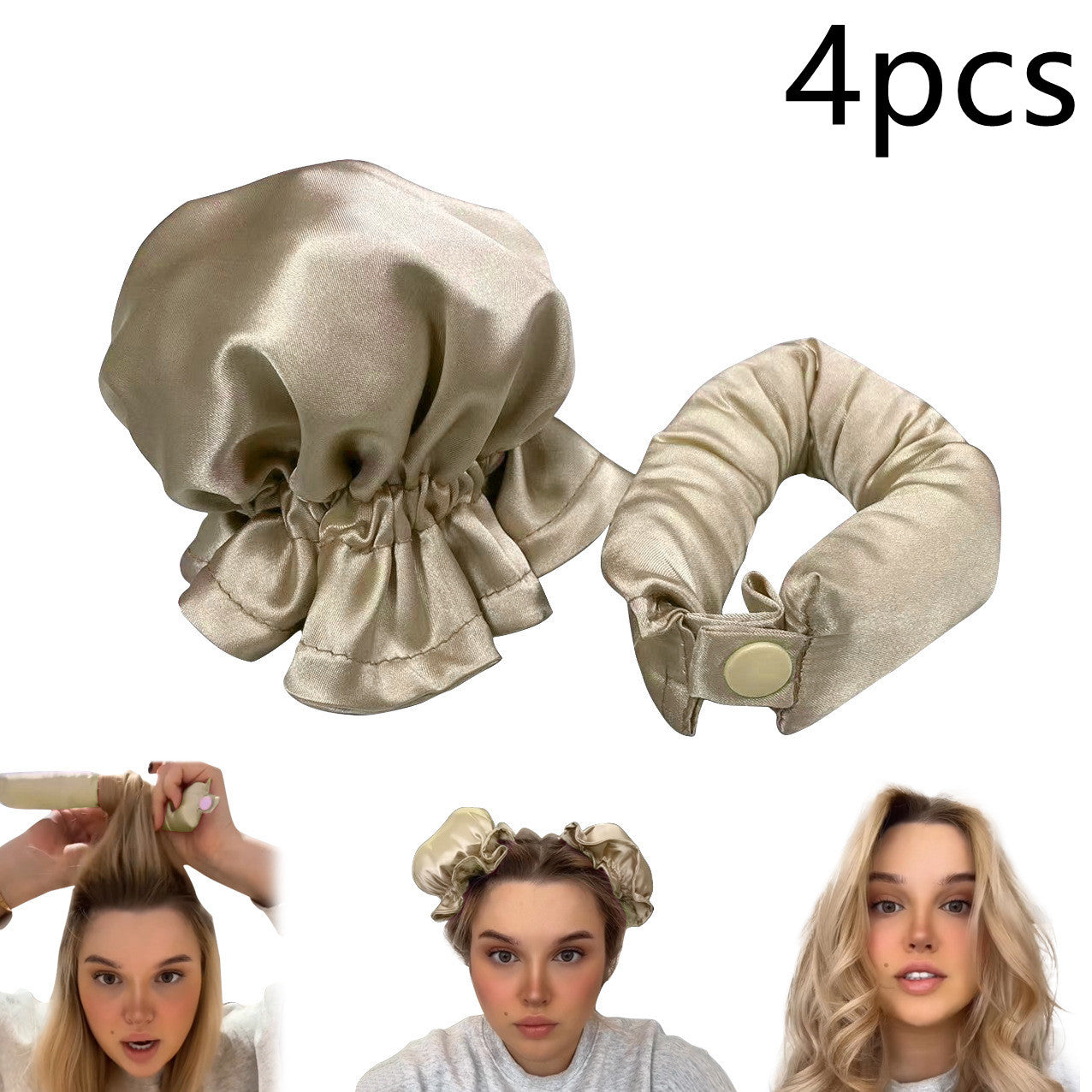 New Heatless Curl Stick With Cloth Cover Cute Ball Head Hair Curler Headband Hair Rollers Wave Form Curling Rod Hair Style Tools Gadgets - 𝓢𝓱𝓸𝓹𝓵𝓮𝓬𝔂