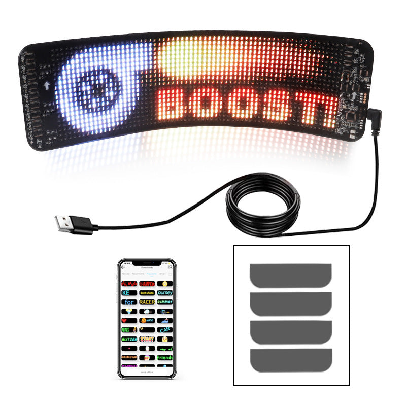 Programmable Car LED Sign LED Full-color Advertising Screen Ultra-thin Display Screen Custom Text Pattern Animation Display Car - 𝓢𝓱𝓸𝓹𝓵𝓮𝓬𝔂