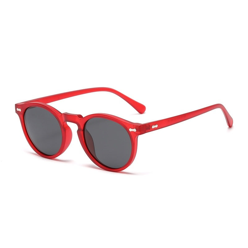 Literary retro round Japanese and Korean fashionable rice nail sunglasses - 𝓢𝓱𝓸𝓹𝓵𝓮𝓬𝔂