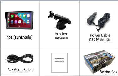 7 IPS Car Smart Screen Wireless Carplay Auto Mobile Phone Projection Screen Navigation - 𝓢𝓱𝓸𝓹𝓵𝓮𝓬𝔂