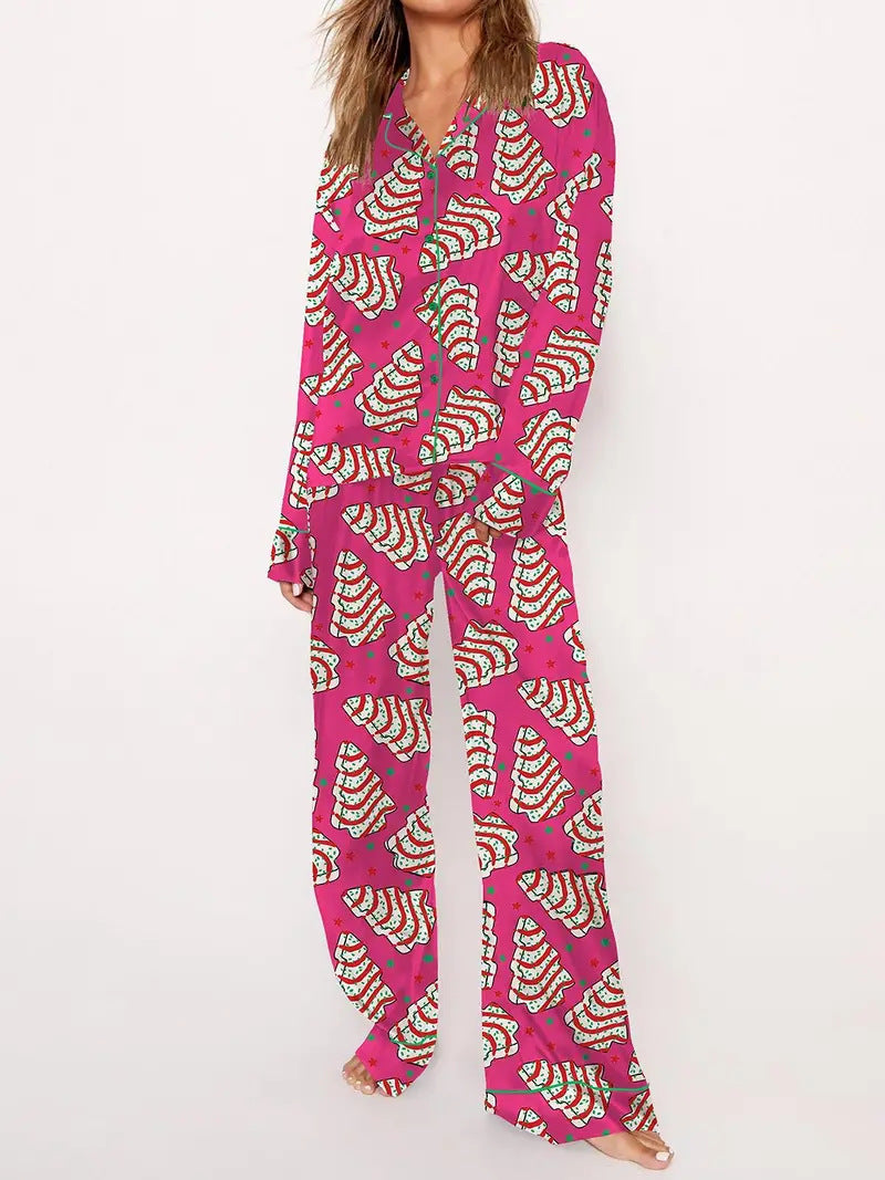 Casual Plus Size Temperament Christmas Tree Printing Suit - 𝓢𝓱𝓸𝓹𝓵𝓮𝓬𝔂