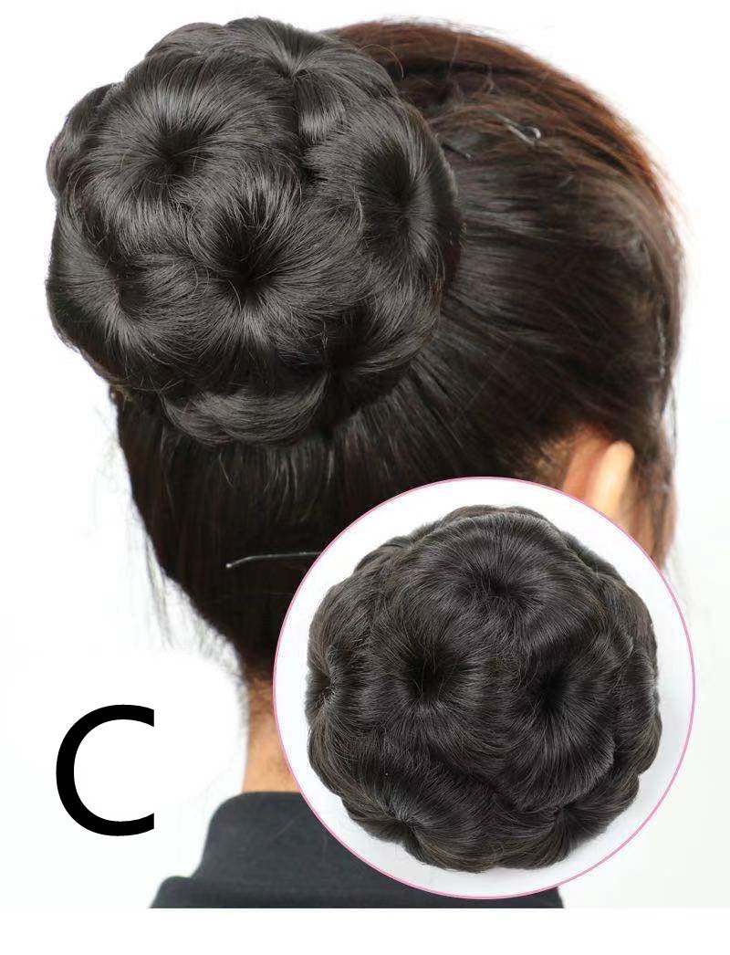 High Temperature Silk Wig Hair Ring, Hair Bun, Nine Flower Ball Head Bridal Costume Plate - 𝓢𝓱𝓸𝓹𝓵𝓮𝓬𝔂