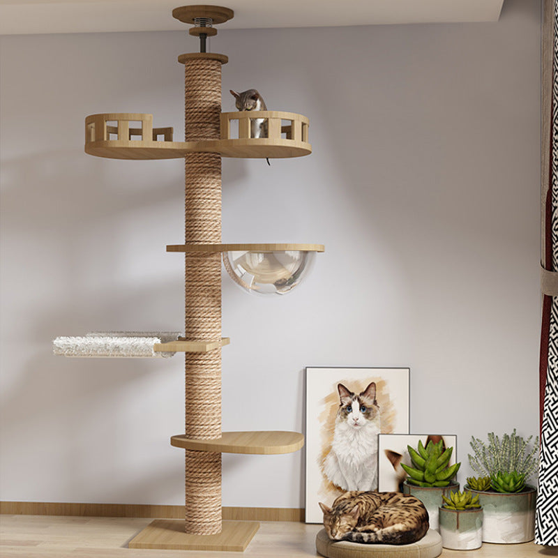 Solid Wood Column Cat Climbing Frame Toy - 𝓢𝓱𝓸𝓹𝓵𝓮𝓬𝔂