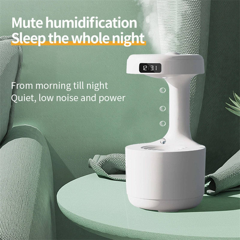 Bedroom Anti-Gravity Humidifier With Clock Water Drop Backflow Aroma Diffuser Large Capacity Office Bedroom Mute Heavy Fog Household Sprayer - 𝓢𝓱𝓸𝓹𝓵𝓮𝓬𝔂