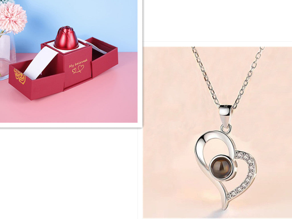 Hot Valentine's Day Gifts Metal Rose Jewelry Gift Box Necklace For Wedding Girlfriend Necklace Gifts - 𝓢𝓱𝓸𝓹𝓵𝓮𝓬𝔂