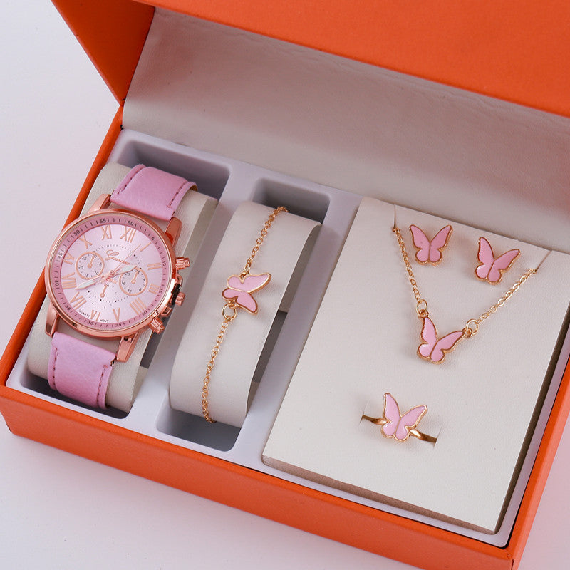 Ladies Graduated Belt Watch Jewelry Set - 𝓢𝓱𝓸𝓹𝓵𝓮𝓬𝔂
