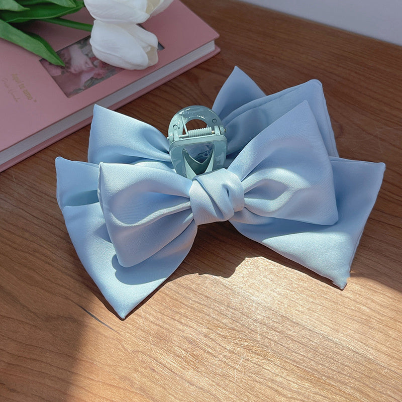 Plain Color XL Bow Ribbon Hair Claw - 𝓢𝓱𝓸𝓹𝓵𝓮𝓬𝔂
