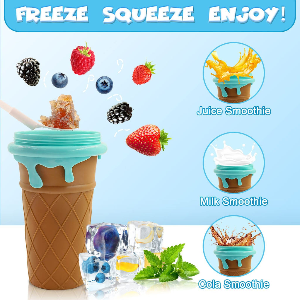 500ml Large Capacity Slushy Cup Summer Squeeze Homemade Juice Water Bottle Quick-Frozen Smoothie Sand Cup Pinch Fast Cooling Magic Ice Cream Slushy Maker Beker Kitchen Gadgets - 𝓢𝓱𝓸𝓹𝓵𝓮𝓬𝔂