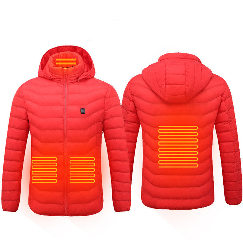 Men Heated Puffer Jacket Electric Heating Coat Insulated Hood Windbreaker 9Heat Zones - 𝓢𝓱𝓸𝓹𝓵𝓮𝓬𝔂