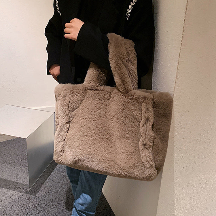 Winter Bags Chain Plush Handbag Totes Women Shoulder Bag - 𝓢𝓱𝓸𝓹𝓵𝓮𝓬𝔂