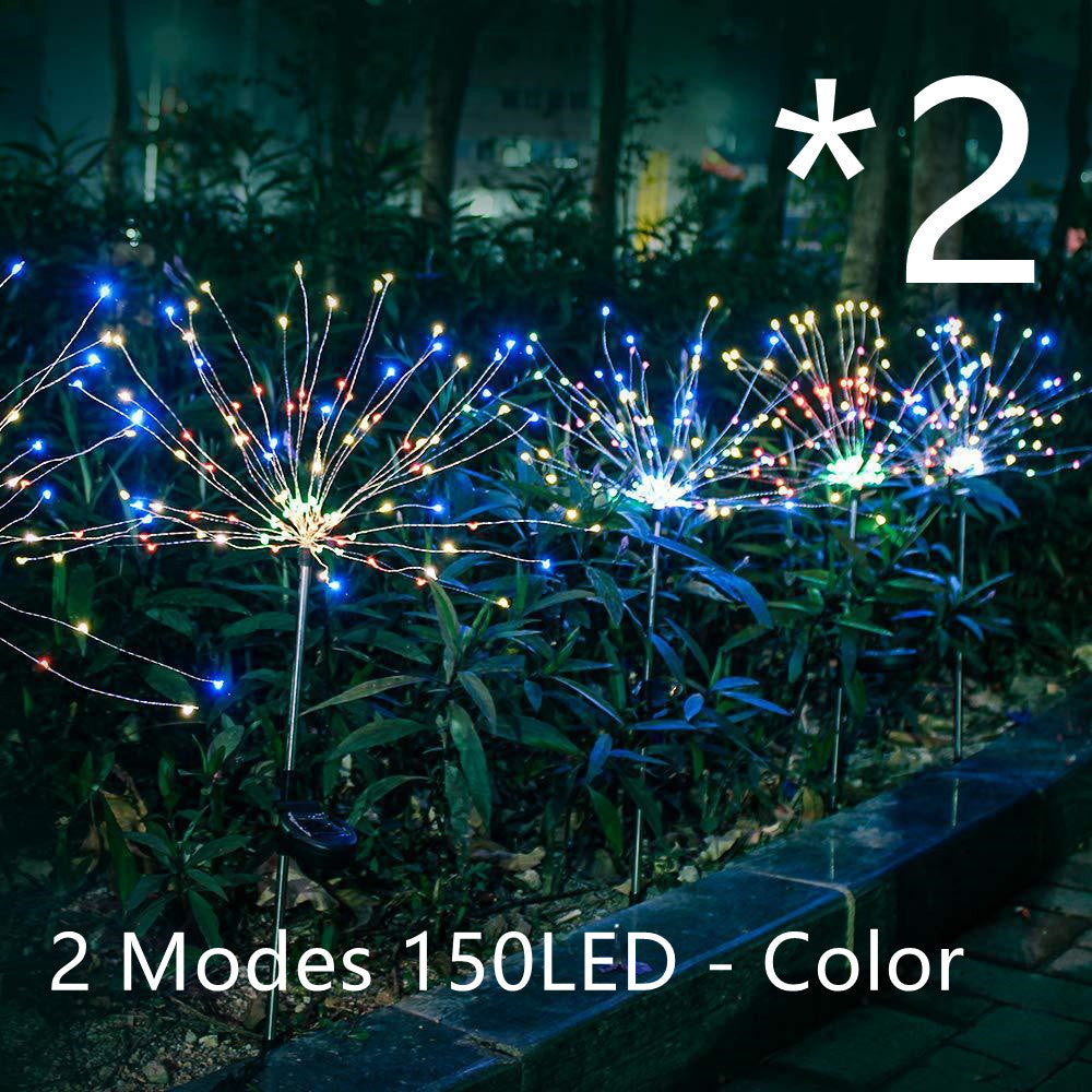 New Ground Plug Solar Fireworks Light LED Light String Copper Wire Outdoor Garden Decoration Star Lights Christmas Lights - 𝓢𝓱𝓸𝓹𝓵𝓮𝓬𝔂