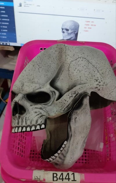 Halloween Movable Mouth Skull Mask Helmet Mouth Movable Skull Full Head Skull Mask - 𝓢𝓱𝓸𝓹𝓵𝓮𝓬𝔂