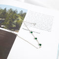 French Retro S925 Sterling Silver Three Lovely Emerald Gemstone Bracelet - 𝓢𝓱𝓸𝓹𝓵𝓮𝓬𝔂