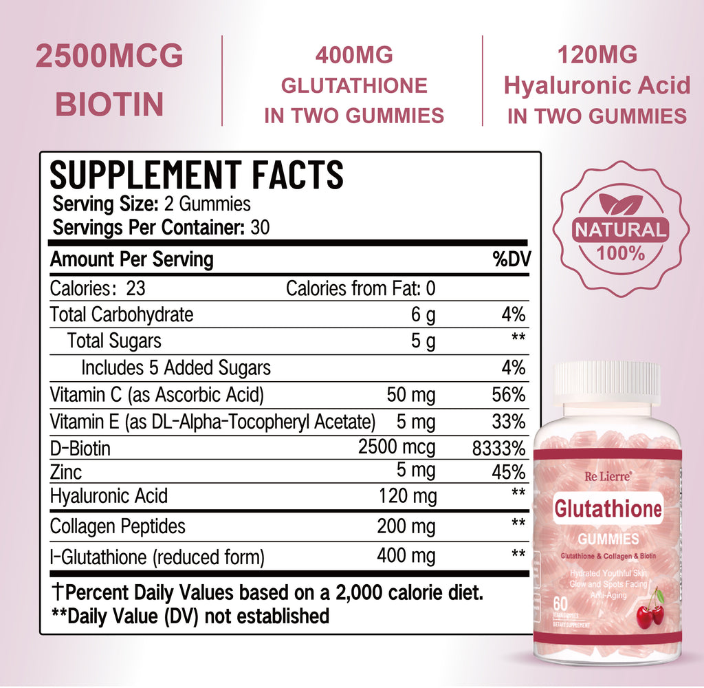 Glutathione Collagen Gummies  Cherry - 𝓢𝓱𝓸𝓹𝓵𝓮𝓬𝔂