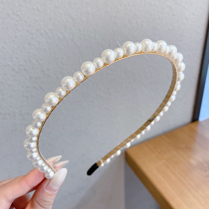 Sen Simple Pearl Thin Headband Hair Accessories Headband - 𝓢𝓱𝓸𝓹𝓵𝓮𝓬𝔂