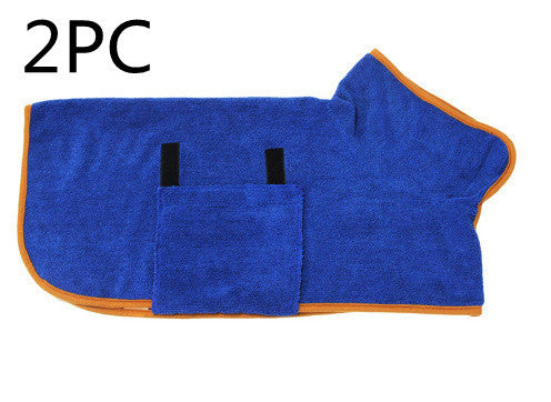Absorbent Pet Bathrobe With Waist-wrapped Microfiber - 𝓢𝓱𝓸𝓹𝓵𝓮𝓬𝔂