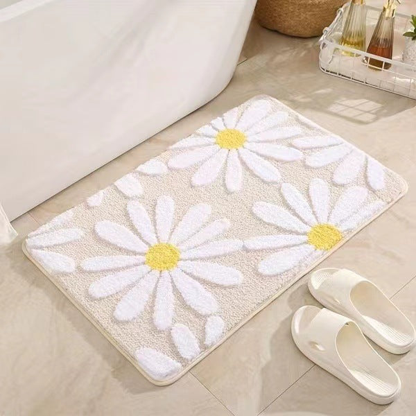 Cashmere-like Floor Mat Cross-border Flower Home Bathroom Non-slip Floor Mat - 𝓢𝓱𝓸𝓹𝓵𝓮𝓬𝔂
