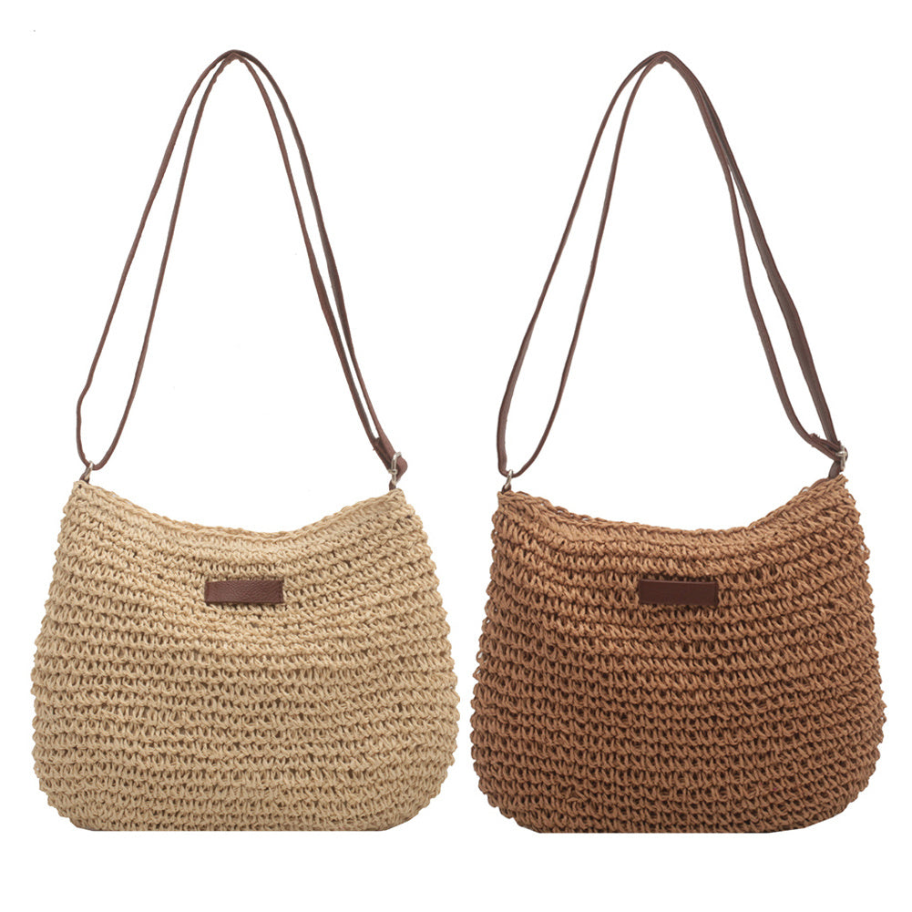 Niche Design Vacation Straw Tote Bag - 𝓢𝓱𝓸𝓹𝓵𝓮𝓬𝔂