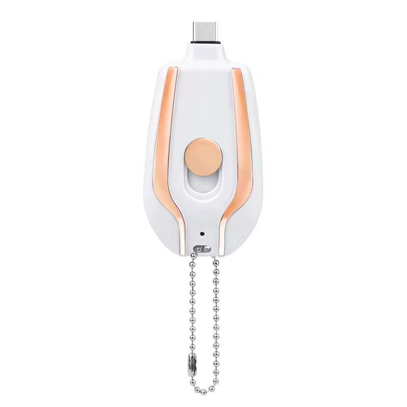 1500mAh Mini Power Emergency Pod Keychain Charger With Type-C Ultra-Compact Mini Battery Pack Fast Charging Backup Power Bank - 𝓢𝓱𝓸𝓹𝓵𝓮𝓬𝔂