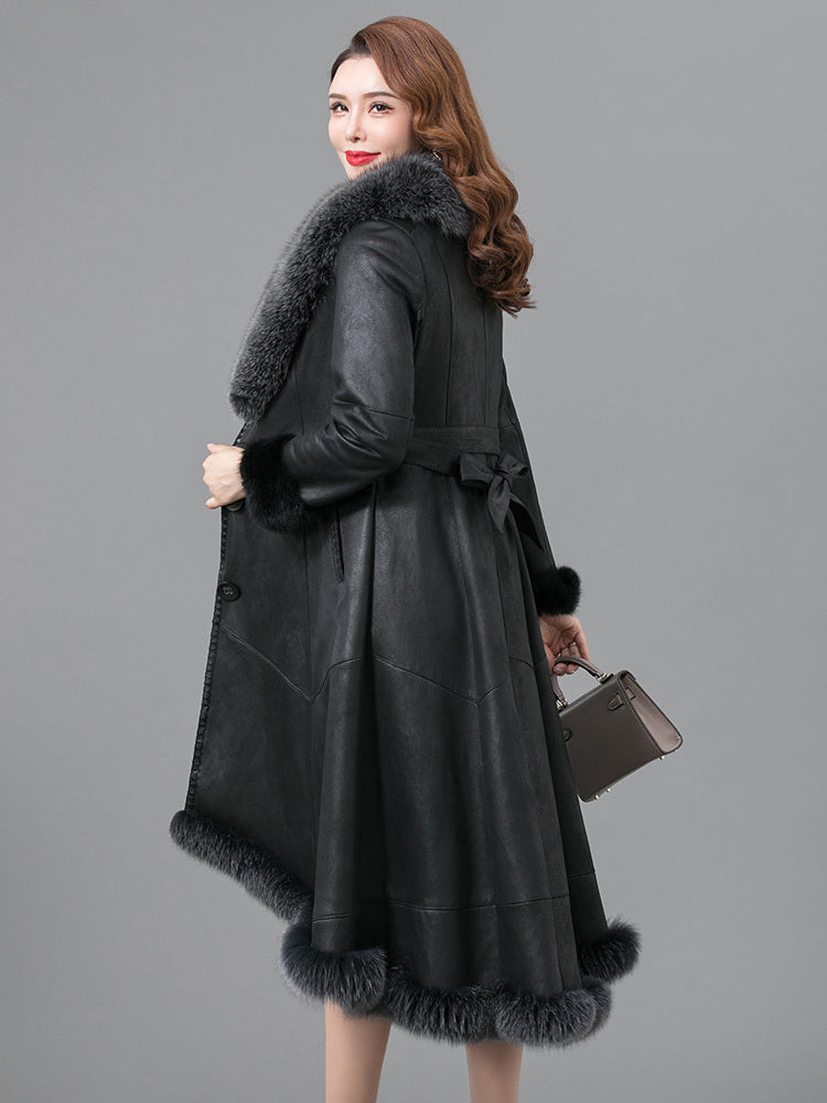 Real Fur One Woman Coat Thickened - 𝓢𝓱𝓸𝓹𝓵𝓮𝓬𝔂